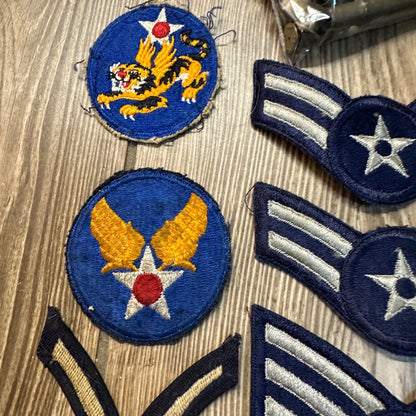 Huge Lot of World War II Vietnam War Era Patches Ranks Air Force Army WWII Pins