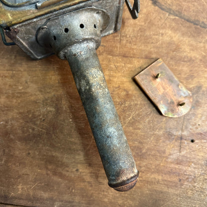 ANTIQUE PRIMITIVE BUGGY CARRIAGE FARMHOUSE TIN CANDLE LANTERN LAMP LIGHT