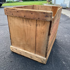 VINTAGE WOODEN CRATE WOOD BOX EVEREADY COLUMBIA BATTERIES NY ADVERTISING