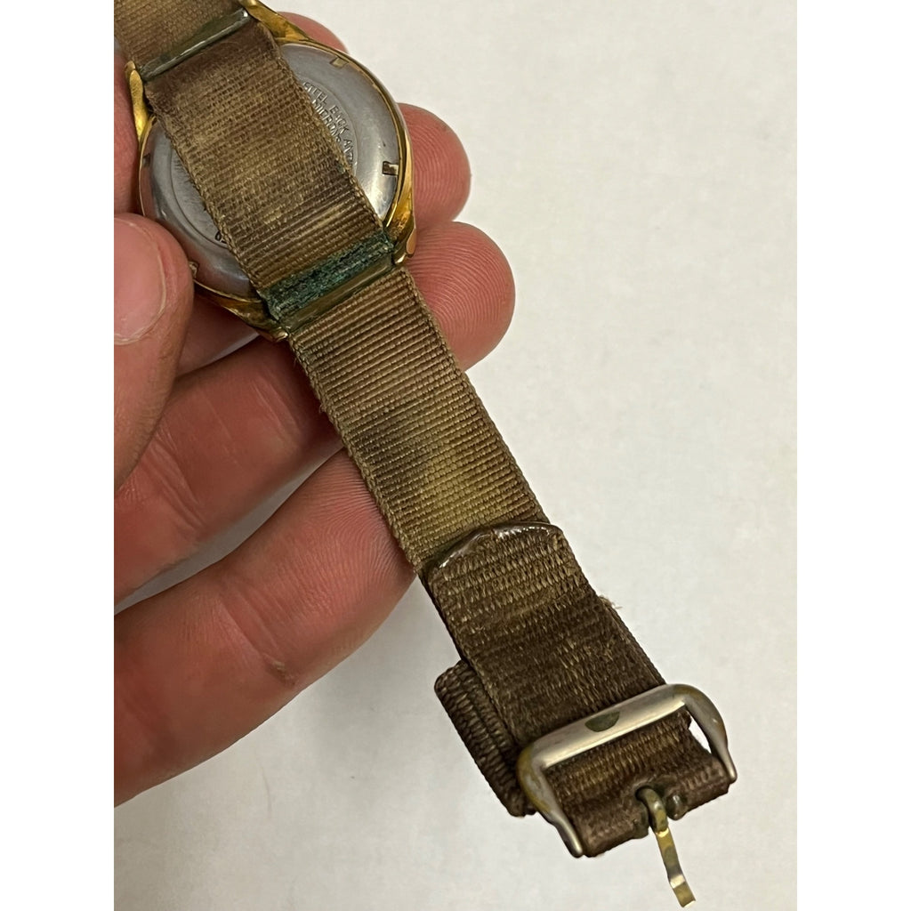 Vintage Benrus 25 Jewel Self Winding Men's Wrist Watch 3 Star Gold-Tone Running