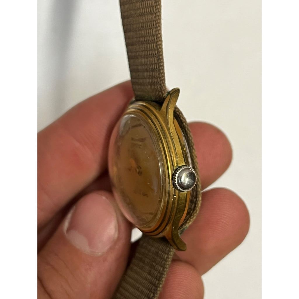 Vintage Benrus 25 Jewel Self Winding Men's Wrist Watch 3 Star Gold-Tone Running