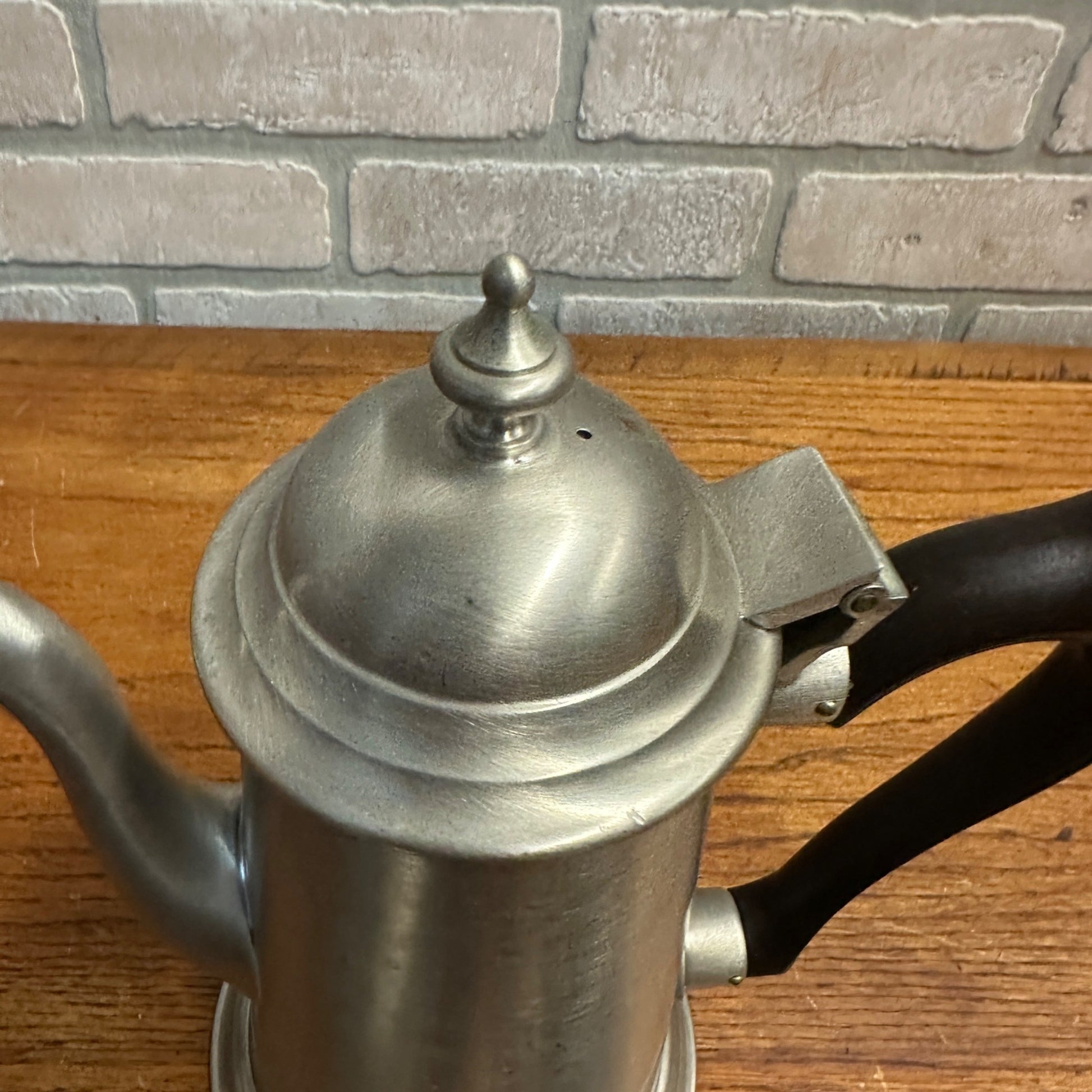 VTG Kirk Steiff Colonial Williamsburg-style Pewter Tea/Coffee Pot & Cream Sugar!