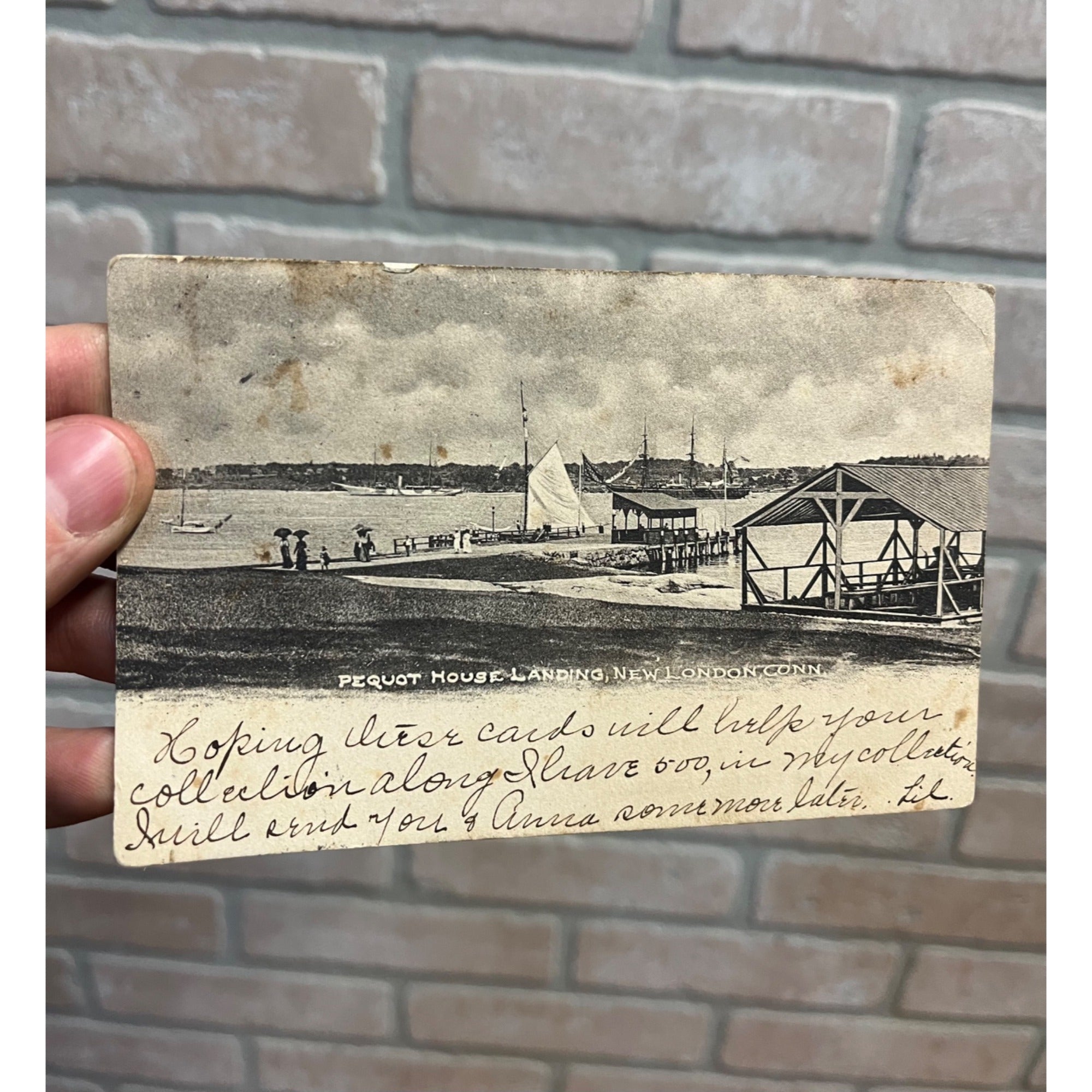 Vintage 1907 Pequot House Landing New London Conneticut Conn. CT