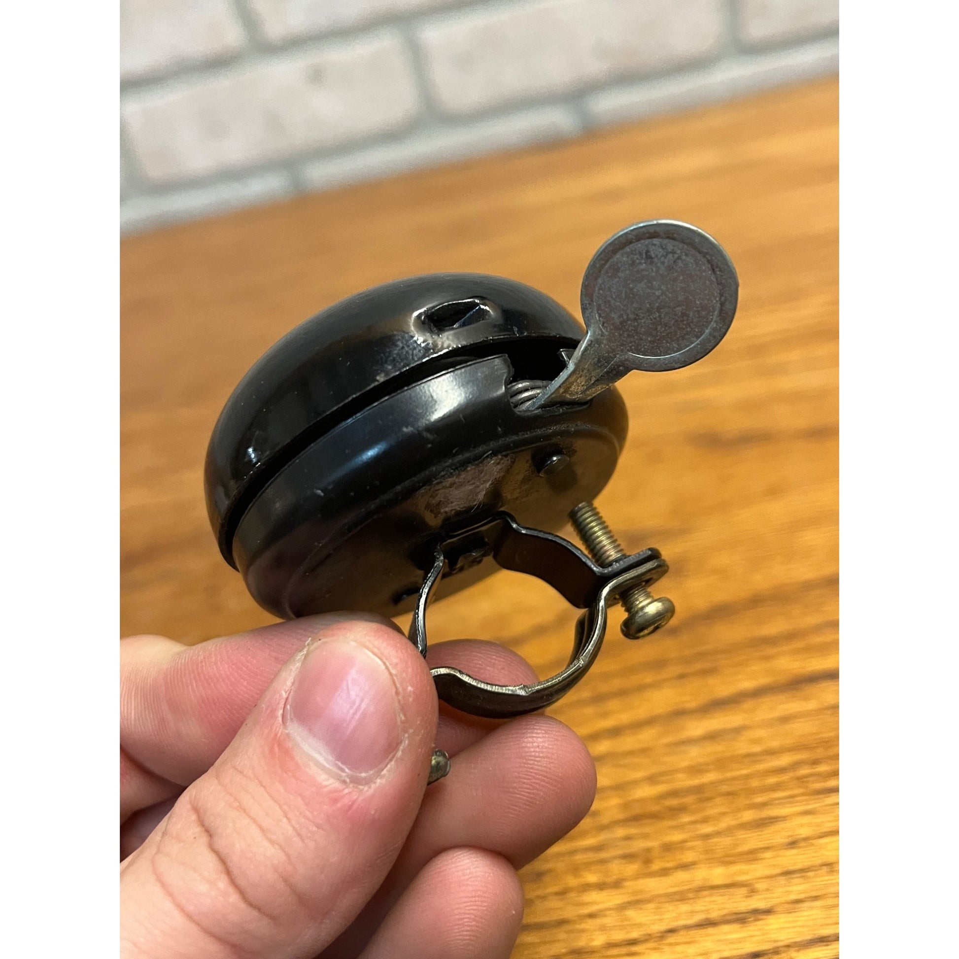 Vintage Schwinn Black Bicycle Bike Mounted Bell Ringer - Works - YWS