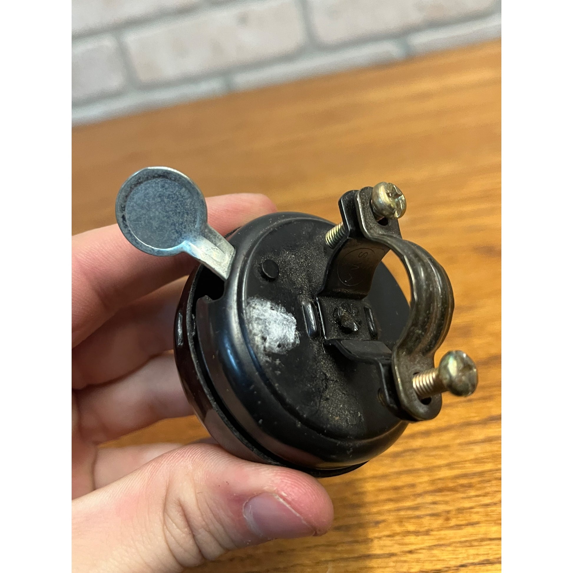 Vintage Schwinn Black Bicycle Bike Mounted Bell Ringer - Works - YWS