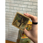 Antique 1880s Victorian Paper Litho Wood Stackable Child's Toy Blocks Fairy Tales