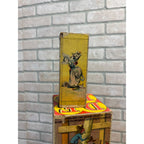 Antique 1880s Victorian Paper Litho Wood Stackable Child's Toy Blocks Fairy Tales