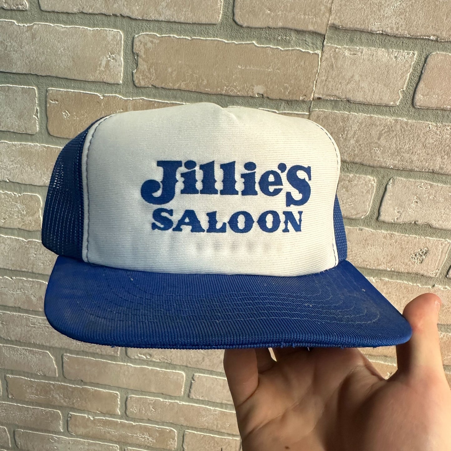 VINTAGE BLUE JILLIE'S SALOON REYNOLDSBURG OHIO RETRO SNAPBACK HAT BAR TAVERN