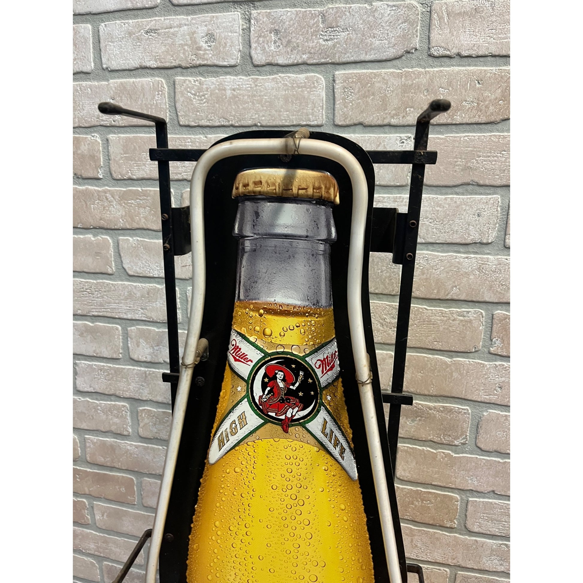 Vintage Miller High Life Lighted Neon Bar Sign Bottle 2002
