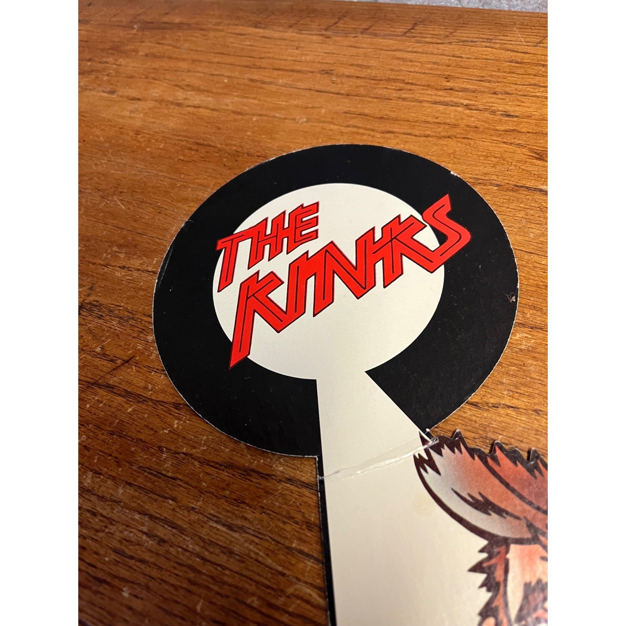 RARE Vintage 1975 The Kinks "Schoolboys in Disgrace" Record Store Display Sign