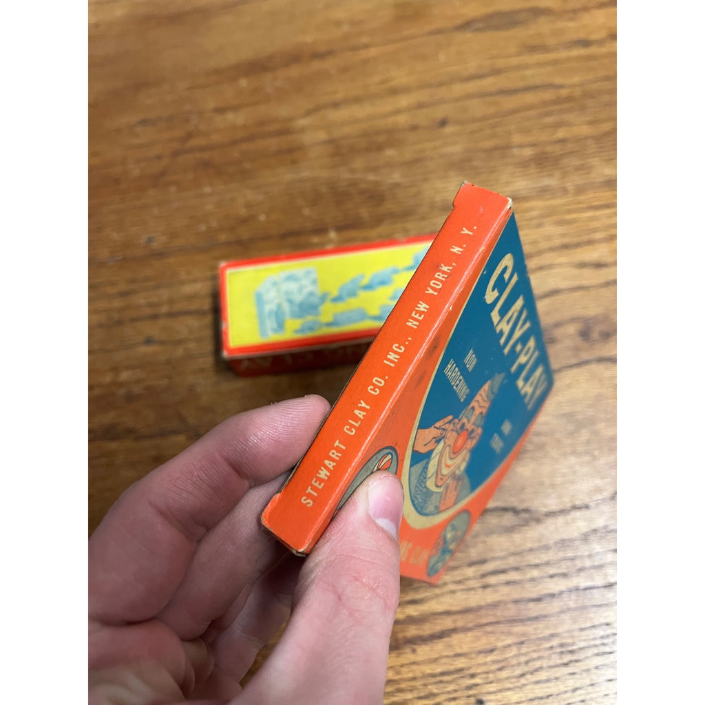 Vintage 1920s Amaco & Clay-Play Modeling Toy Clay FULL Boxes Stewart Clay Co.