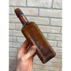 Antique 1890s Paine's Celery Compound Nerve Tonic Cure Glass Amber Bottle