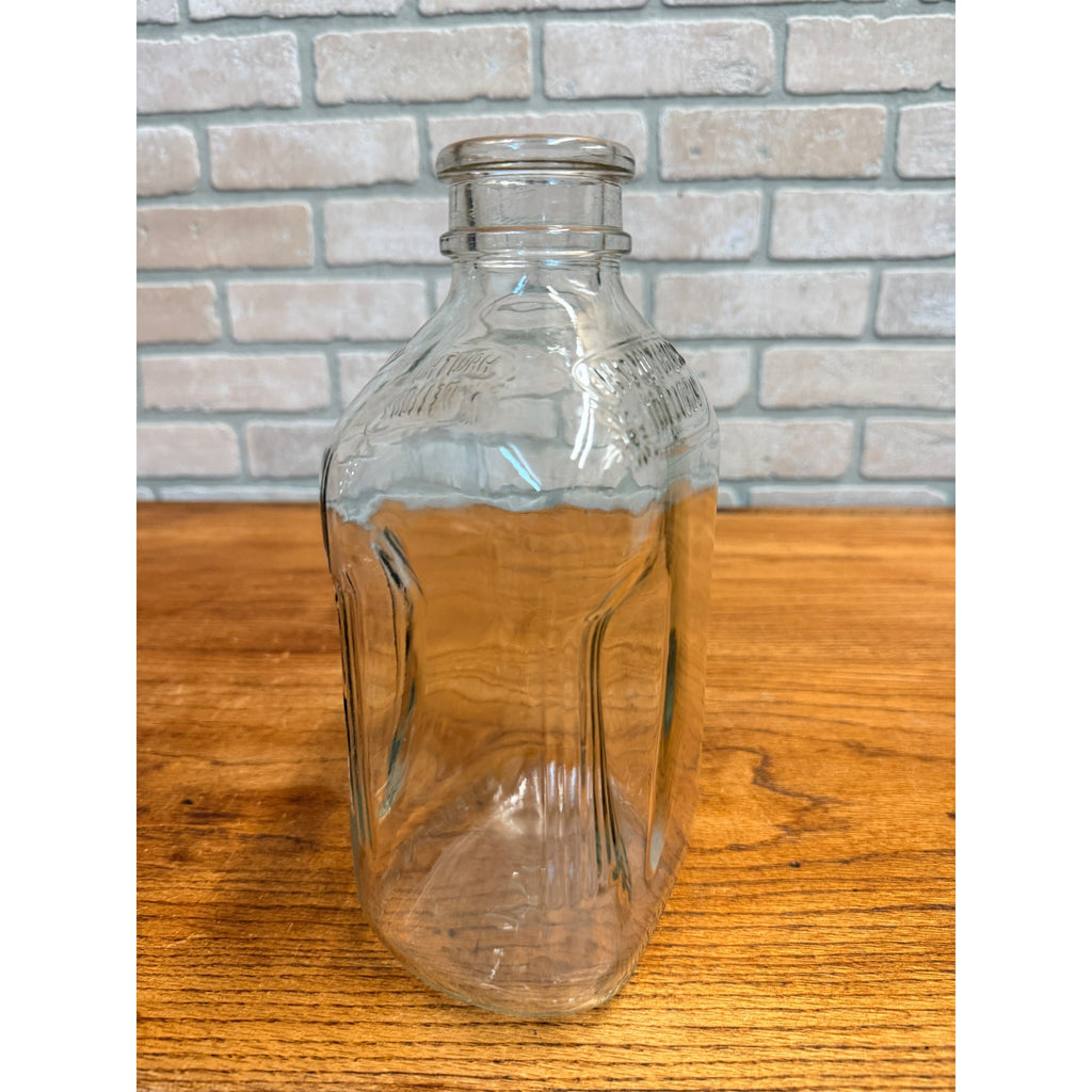 Hawthorn Mellody Embossed Half Gallon Milk Bottle Illinois