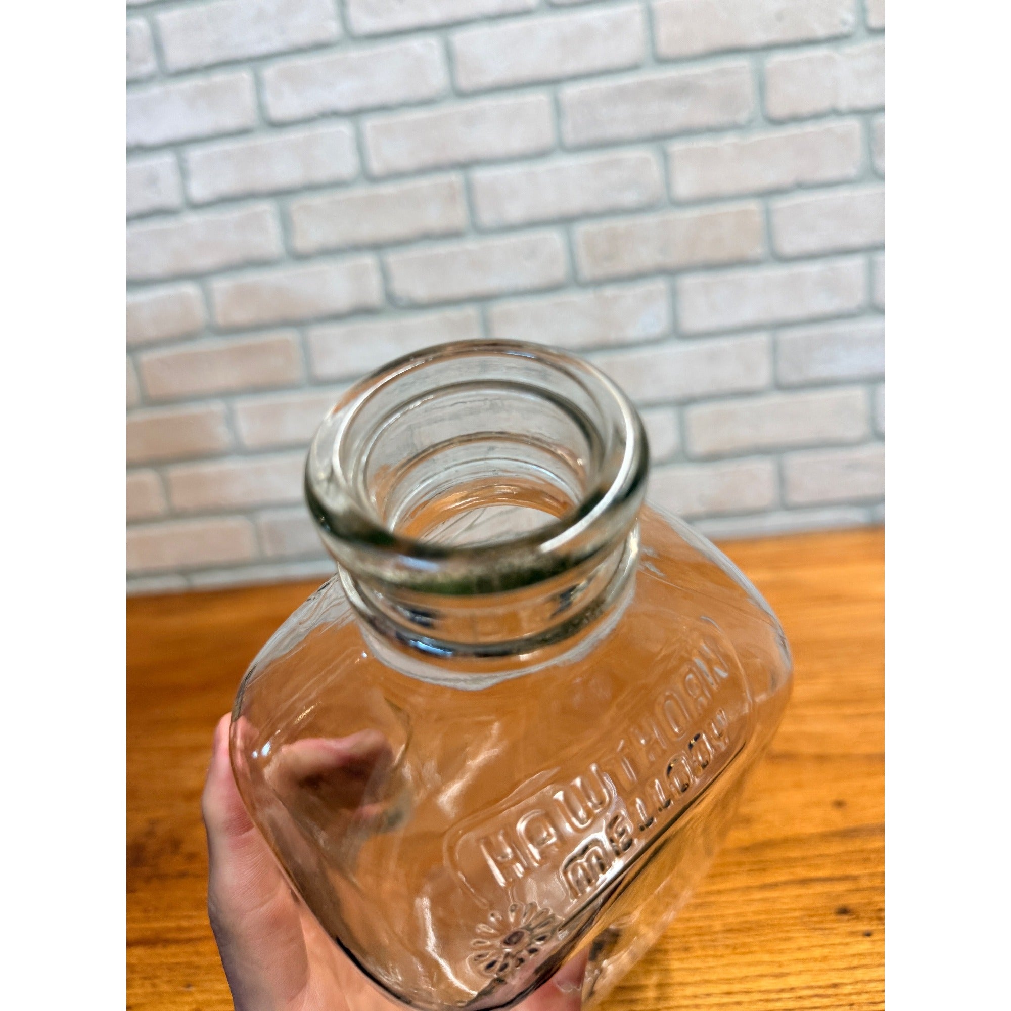 Hawthorn Mellody Embossed Half Gallon Milk Bottle Illinois
