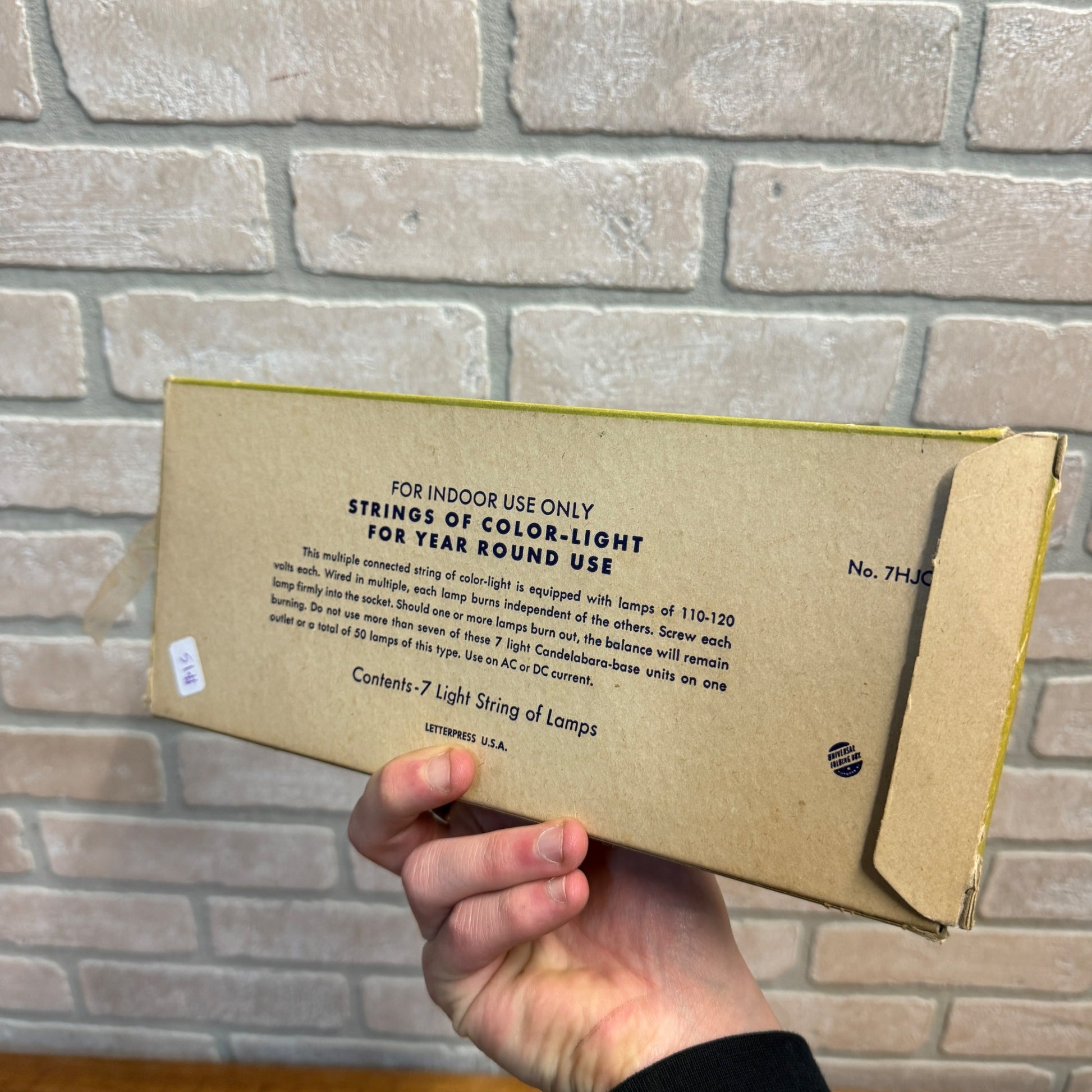 Vintage Christmas String Lights Xmas Box Decor Holiday Lights