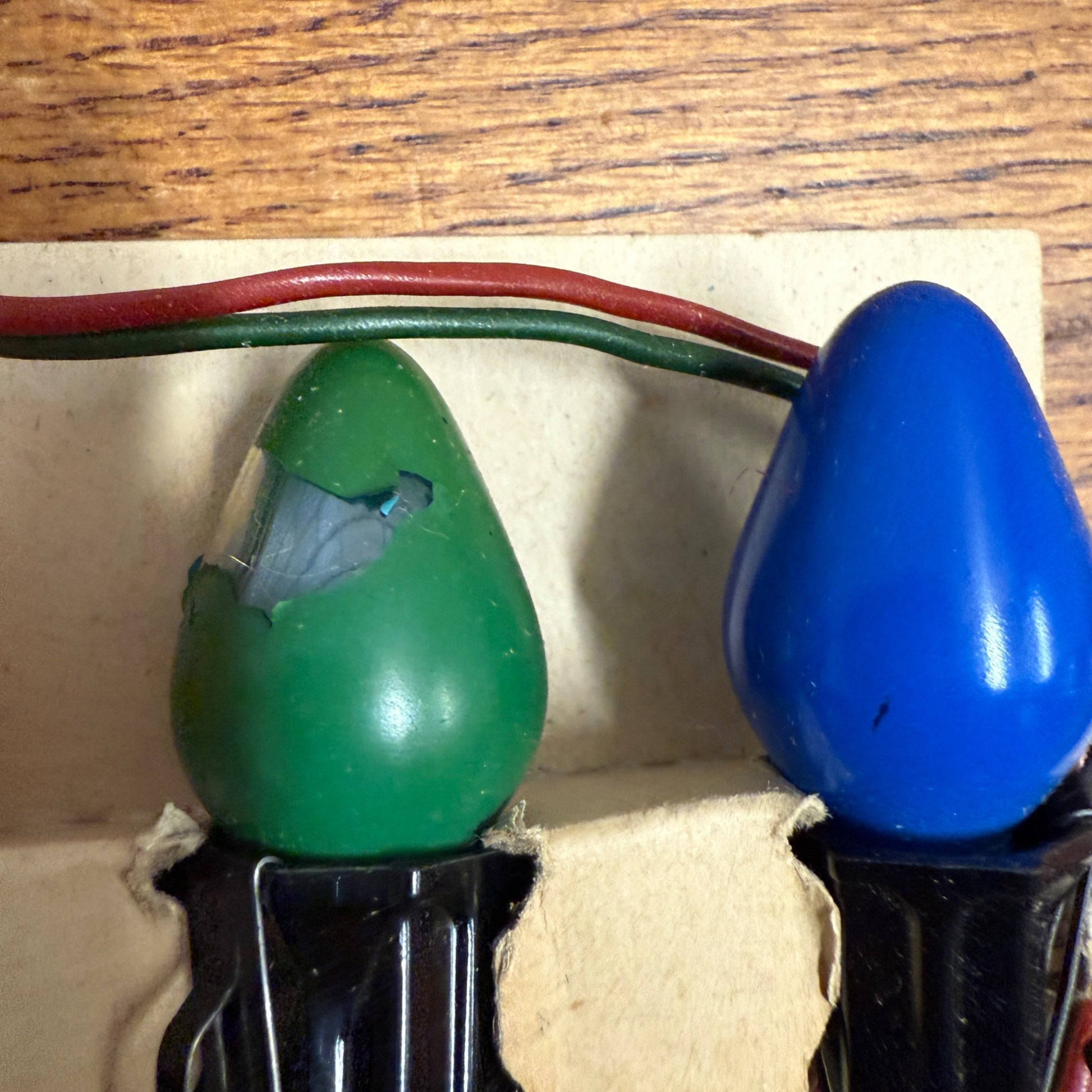 Vintage Christmas String Lights Xmas Box Decor Holiday Lights