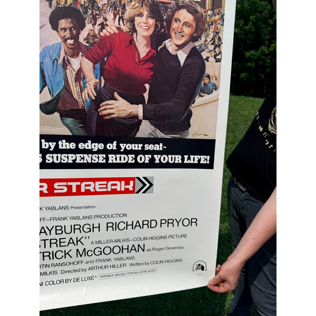 Original 1976 Silver Streak Movie Poster Large 48x60 Advance Preview Gene Wilder