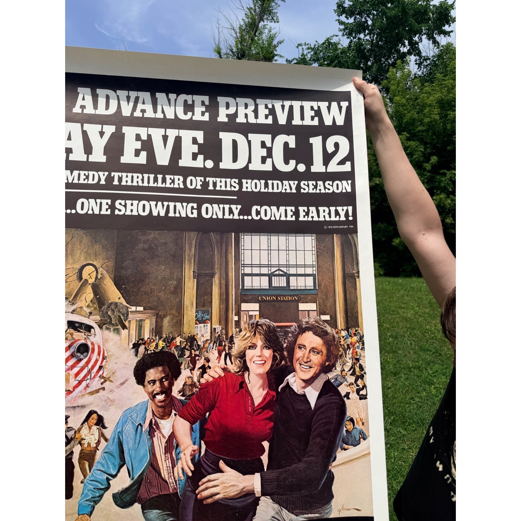 Original 1976 Silver Streak Movie Poster Large 48x60 Advance Preview Gene Wilder