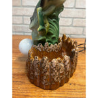 Vintage MCM Mallard Duck Rising Ceramic TV Lamp Planter Works