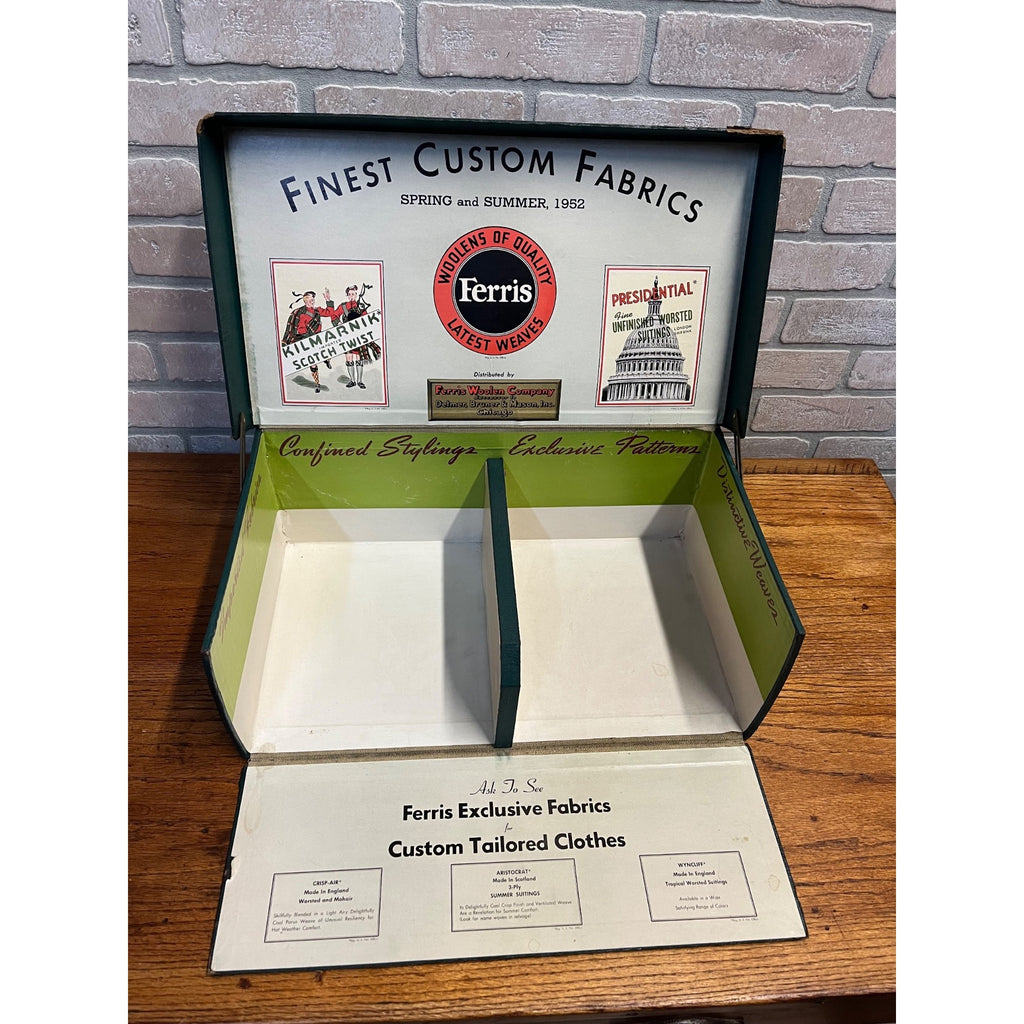 Vintage Ferris Woolen Co. Spring / Summer 1952 Advertising Store Display Box Chicago