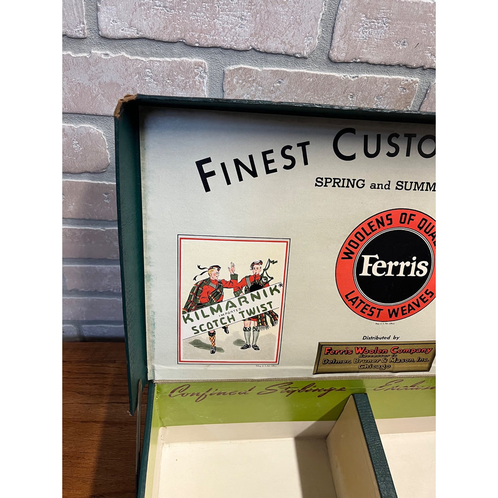 Vintage Ferris Woolen Co. Spring / Summer 1952 Advertising Store Display Box Chicago