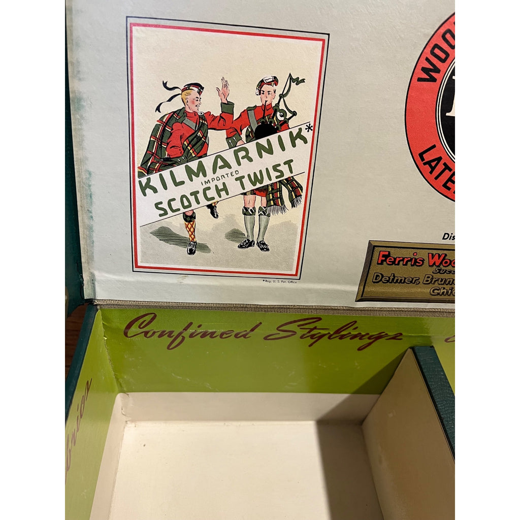 Vintage Ferris Woolen Co. Spring / Summer 1952 Advertising Store Display Box Chicago