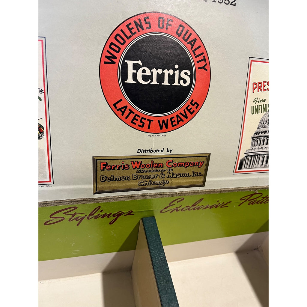 Vintage Ferris Woolen Co. Spring / Summer 1952 Advertising Store Display Box Chicago