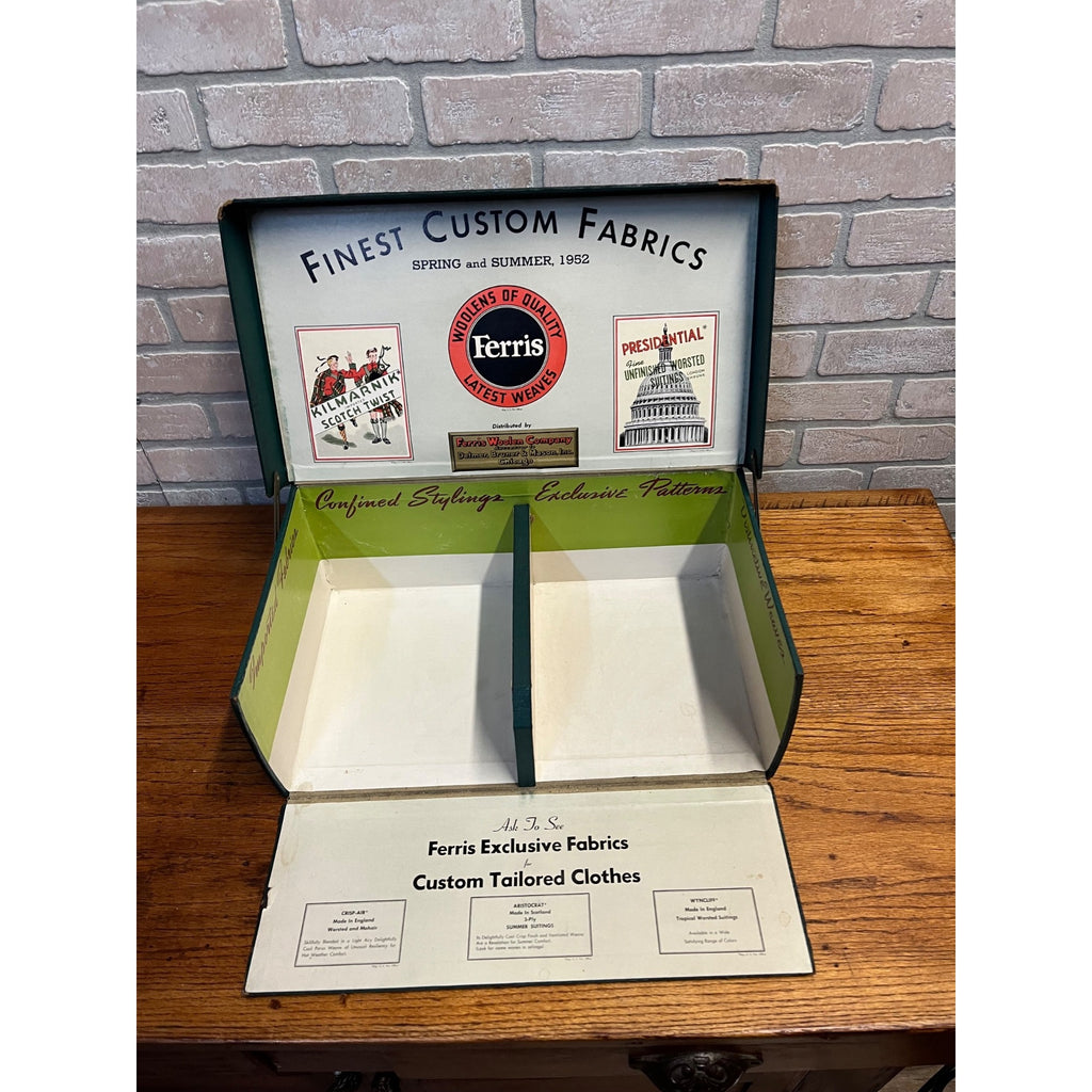 Vintage Ferris Woolen Co. Spring / Summer 1952 Advertising Store Display Box Chicago