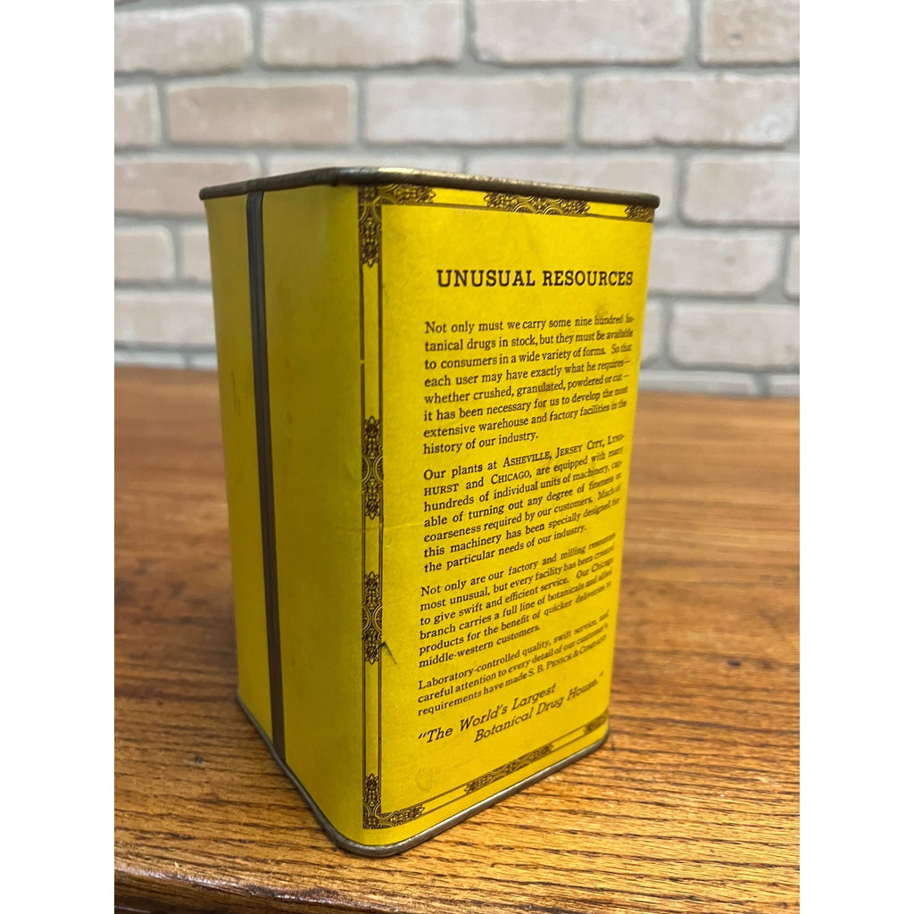 Antique Pharmacy Apothecary Penick's Aniseed Powdered In Tin Cardboard