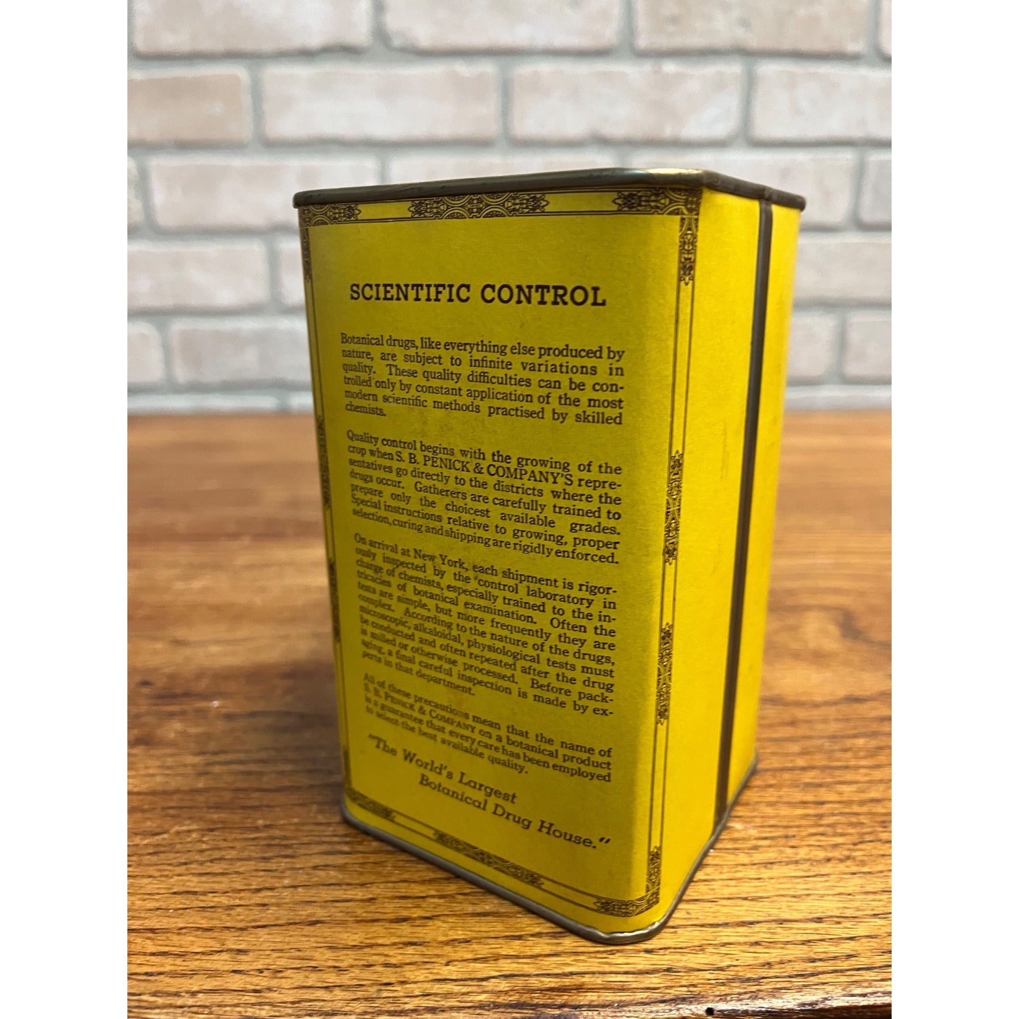 Antique Pharmacy Apothecary Penick's Aniseed Powdered In Tin Cardboard