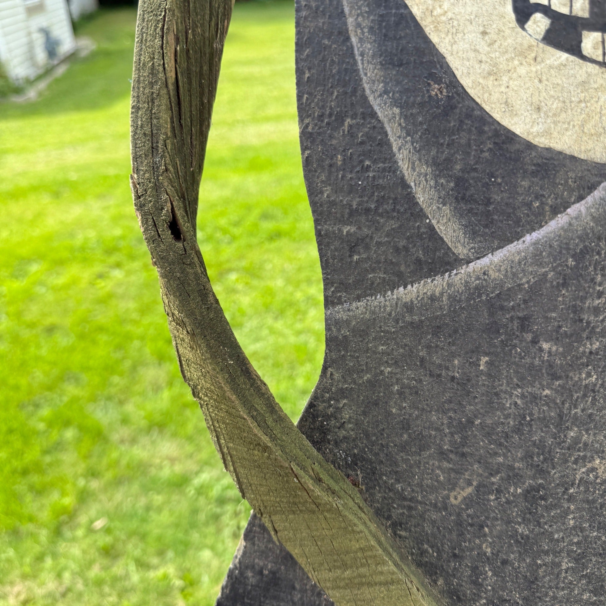 Vintage Standing Grim Reaper Folk Art 6ft Halloween Car Club Sign