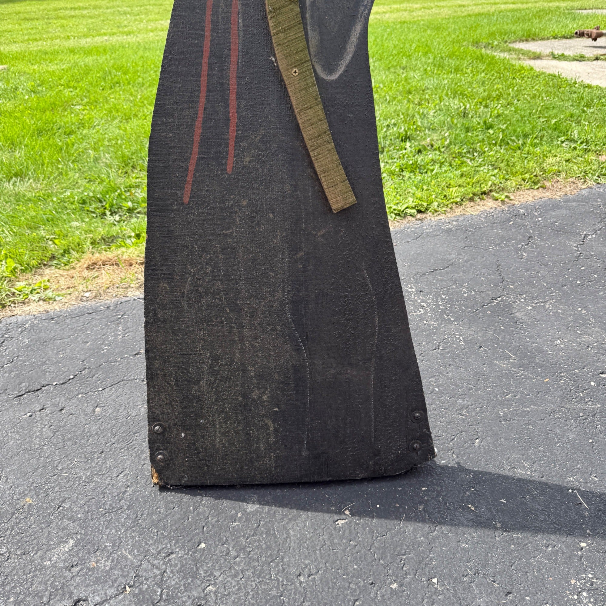 Vintage Standing Grim Reaper Folk Art 6ft Halloween Car Club Sign