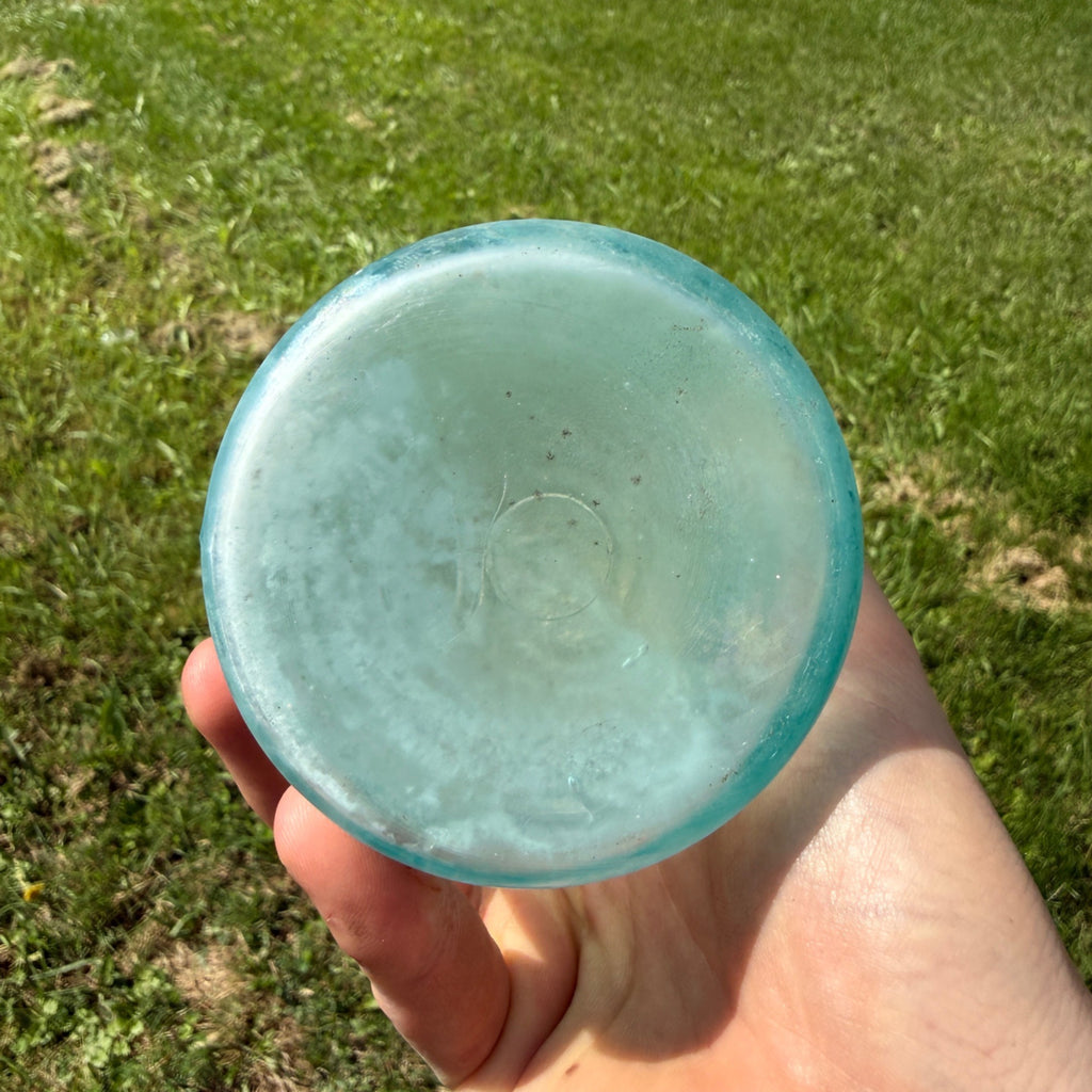 1900s Large-Size Mellin's Infant Food Co Jar Vintage Antique Bottle Crude Blue