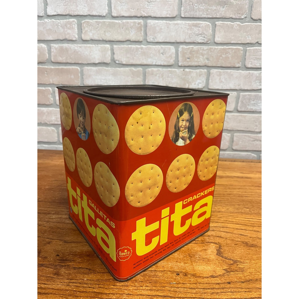 Vintage TITA Crackers Tin - Rovira Biscuit Co - Ponce, Puerto Rico 48oz