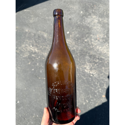 Vintage Quart Phil Scheuermann Brewery Hancock Michigan Beer Bottle