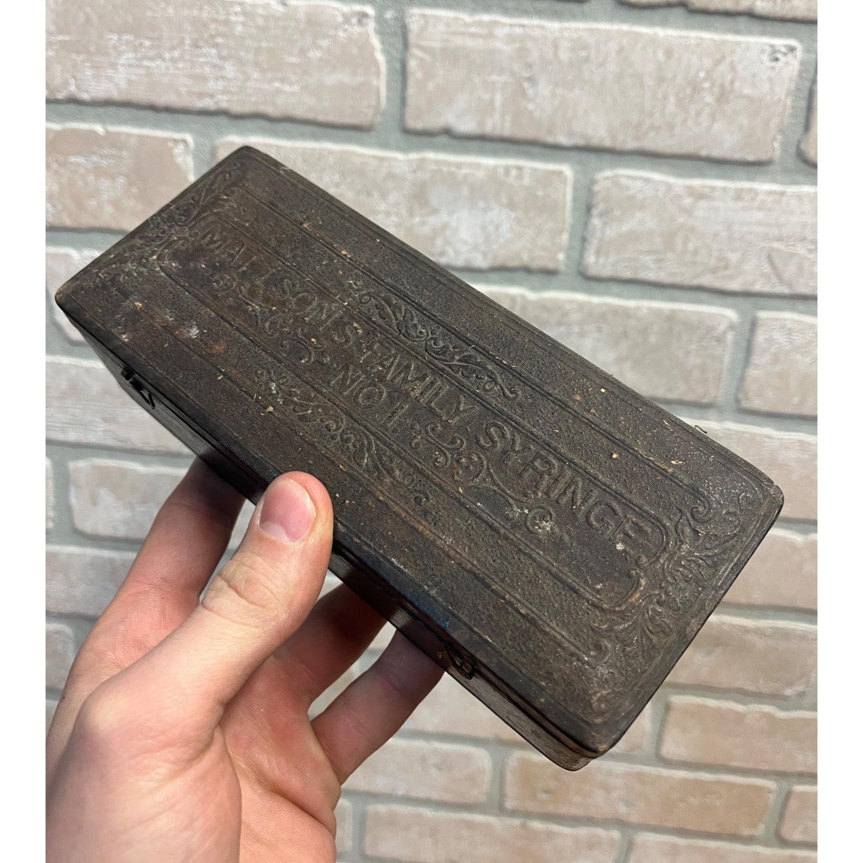 Rare Antique Mattsons Family Syringe Box - Unique Medical Collectible