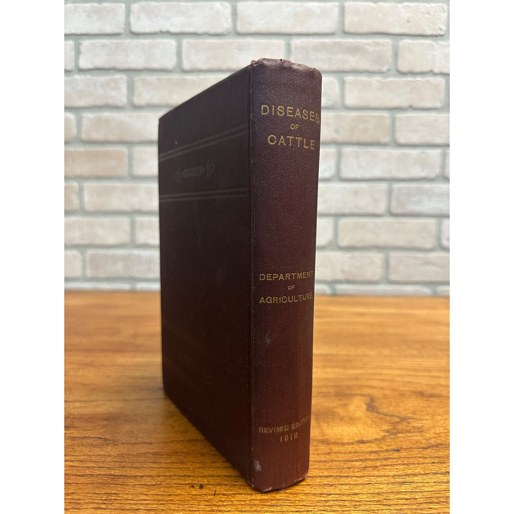 1912 Diseases of Cattle Hardcover Book Dept. of Agriculture Farm Dairy Illustrated