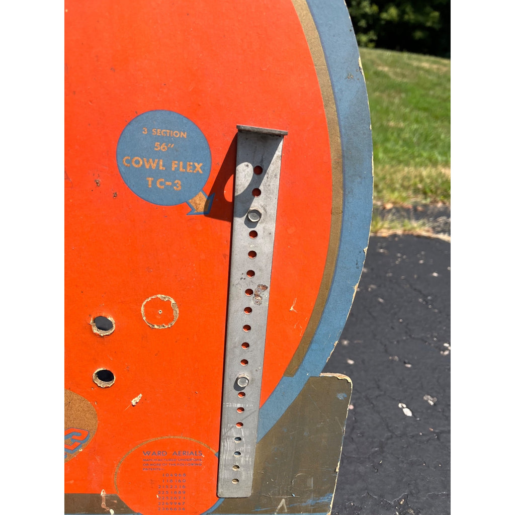 Vintage 1946 WWII Ward Aerials Antenna Homefront Advertising Sign Store Display