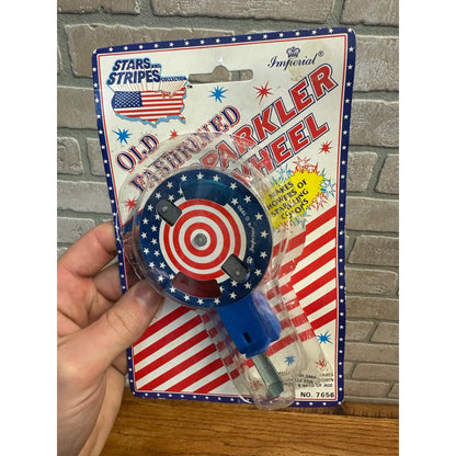 Vintage 1990 Imperial Old Fashioned Sparkler Wheel Stars & Stripes - Open Package