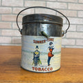 Vintage Summer-Time Tobacco Tin Pail Advertising Can Paper Label