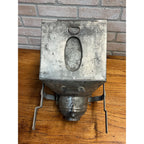 Antique Hoosier Flour Sifter -Galvanized Metal Bin - Hand Crank - Kitchen Bin