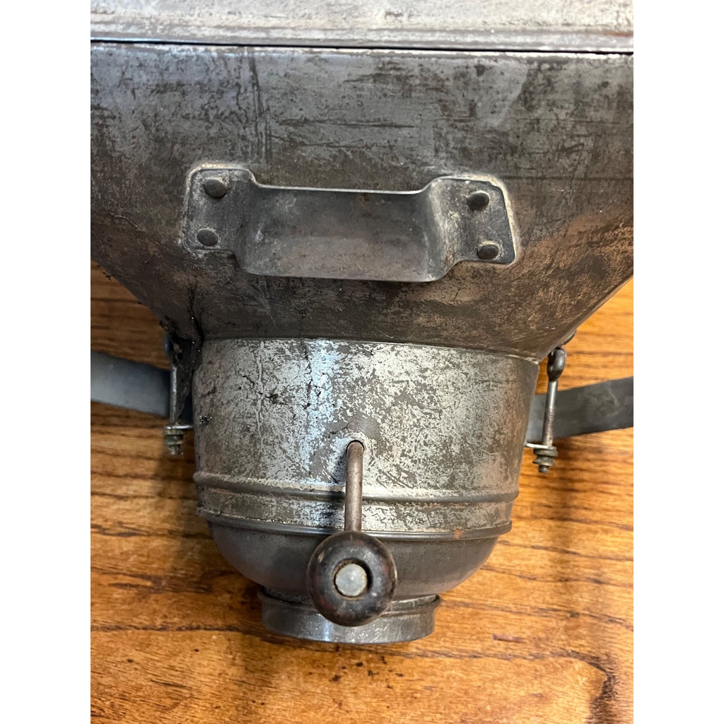 Antique Hoosier Flour Sifter -Galvanized Metal Bin - Hand Crank - Kitchen Bin
