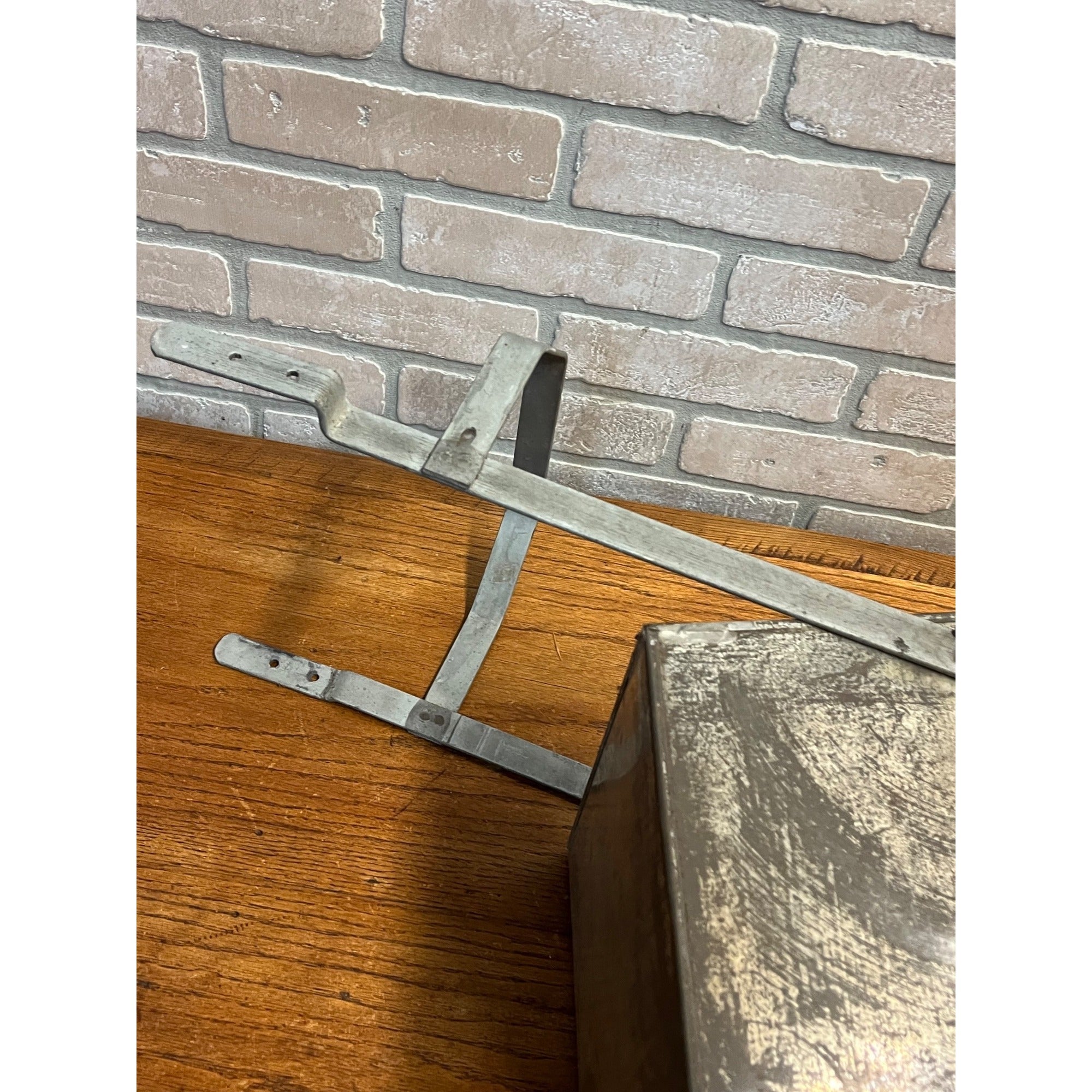 Antique Hoosier Flour Sifter -Galvanized Metal Bin - Hand Crank - Kitchen Bin