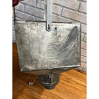 Antique Hoosier Flour Sifter -Galvanized Metal Bin - Hand Crank - Kitchen Bin