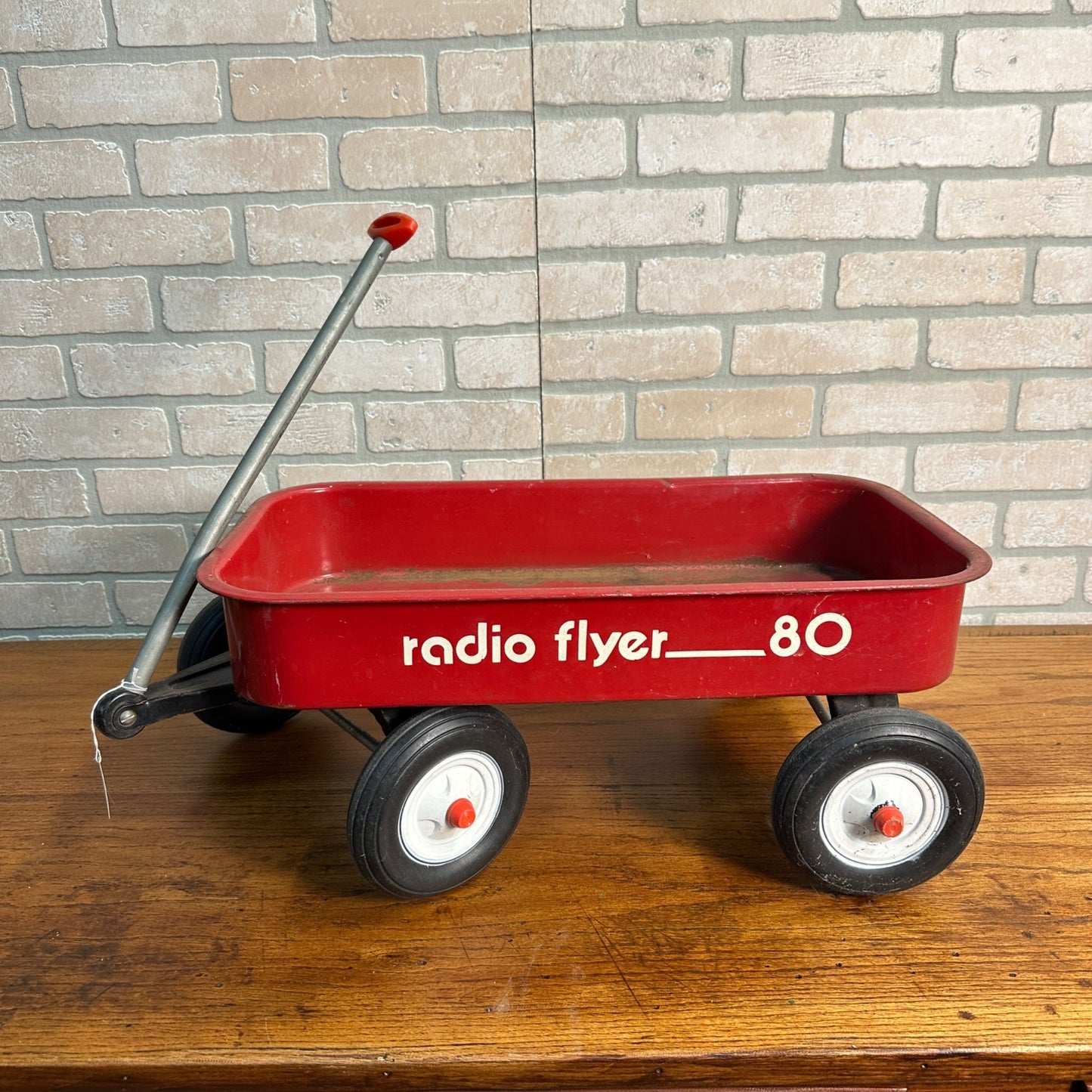 Vintage Red Radio Flyer Wagon 80 Mini Metal Childs 22" x 12"