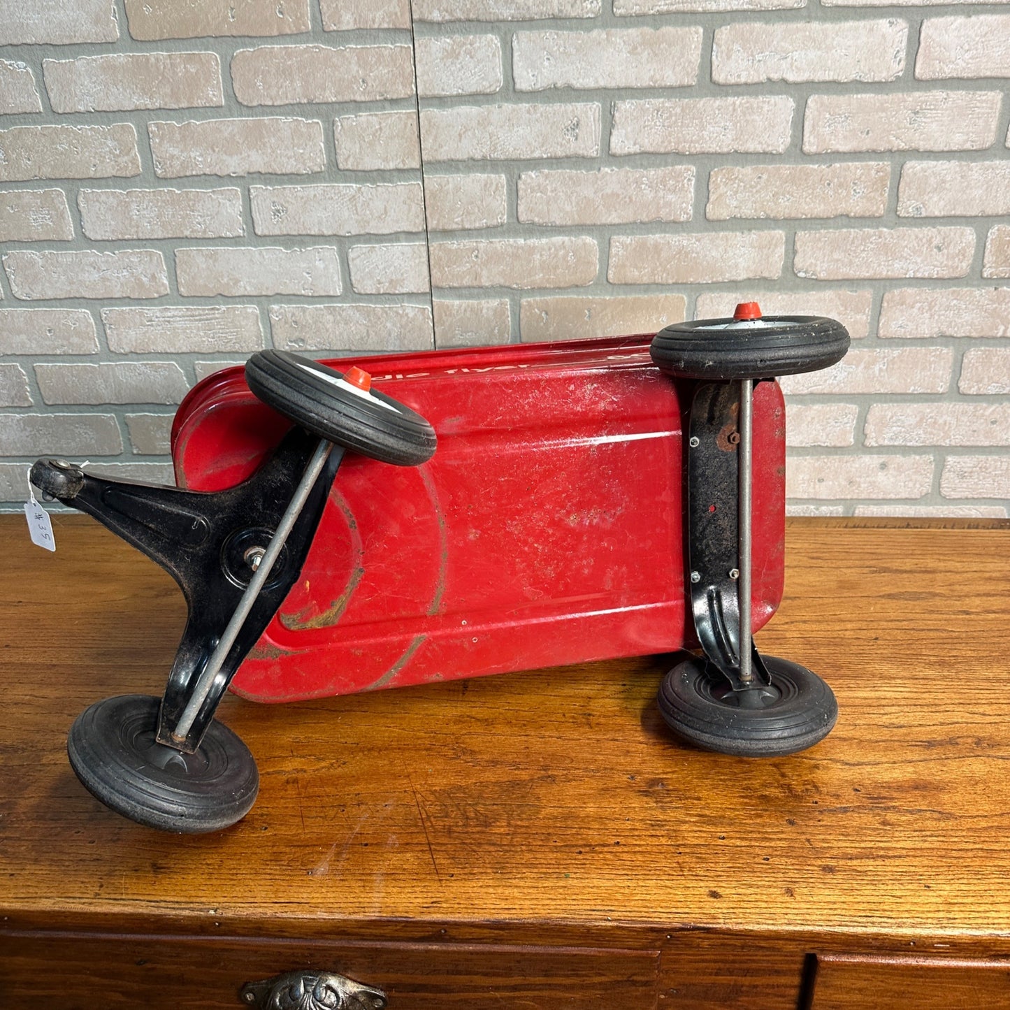 Vintage Red Radio Flyer Wagon 80 Mini Metal Childs 22" x 12"