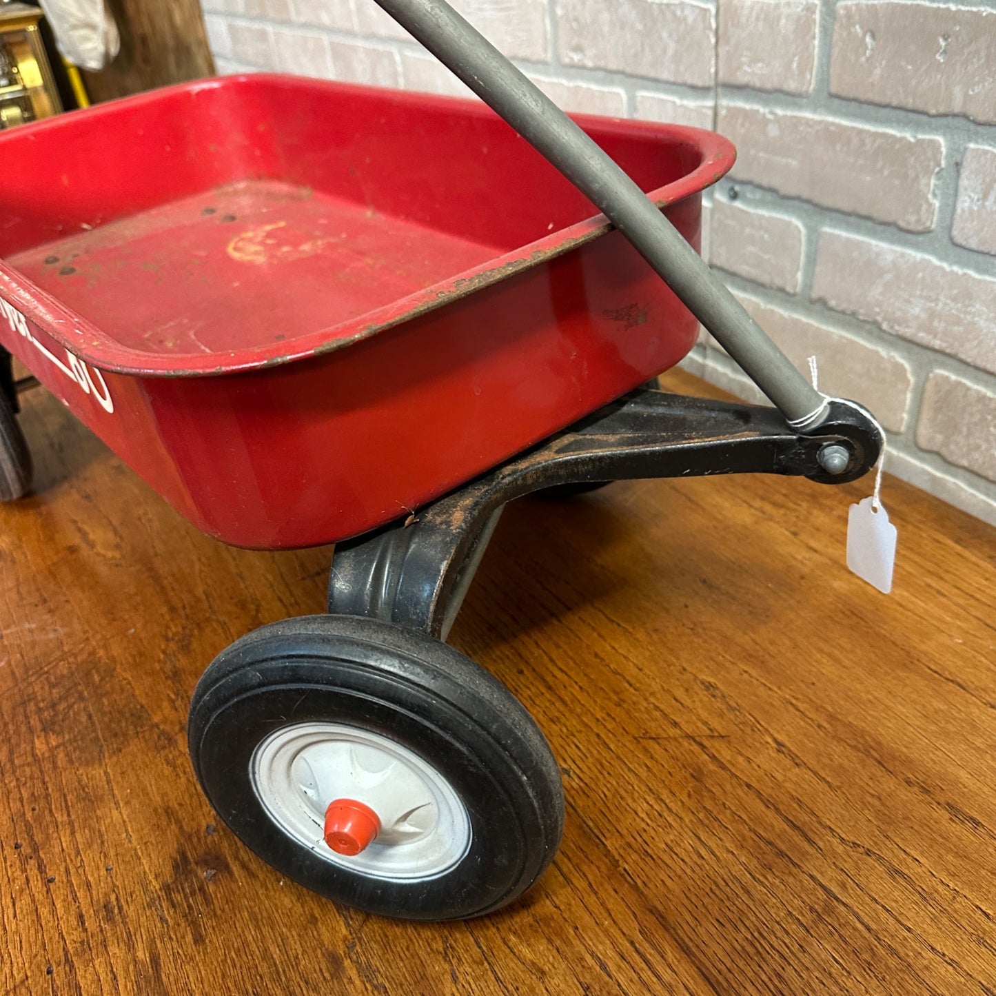 Vintage Red Radio Flyer Wagon 80 Mini Metal Childs 22" x 12"