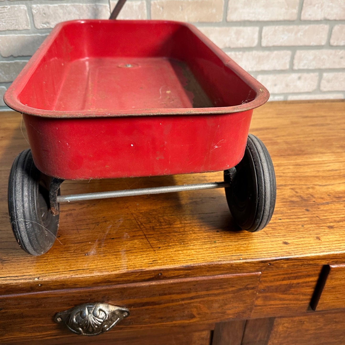 Vintage Red Radio Flyer Wagon 80 Mini Metal Childs 22" x 12"