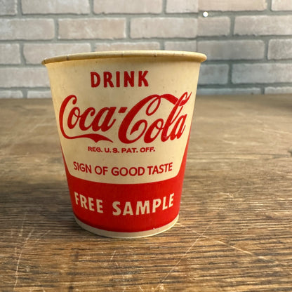 Vintage 4oz Have A Coke Sample Coca Cola Taste Paper Wax Cup Soda Dixie