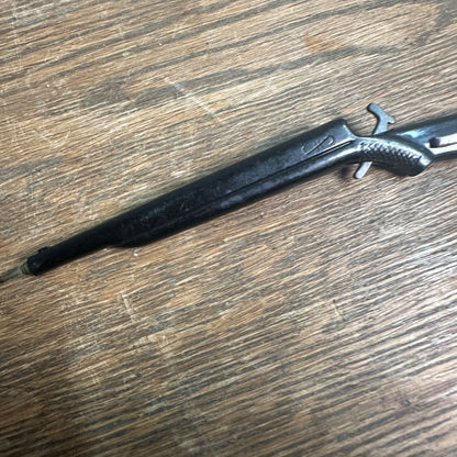 Vintage 1960s Cocking Trigger Toy Hunting Rifle Ink Pen Gun 5-1/2" Made in USA